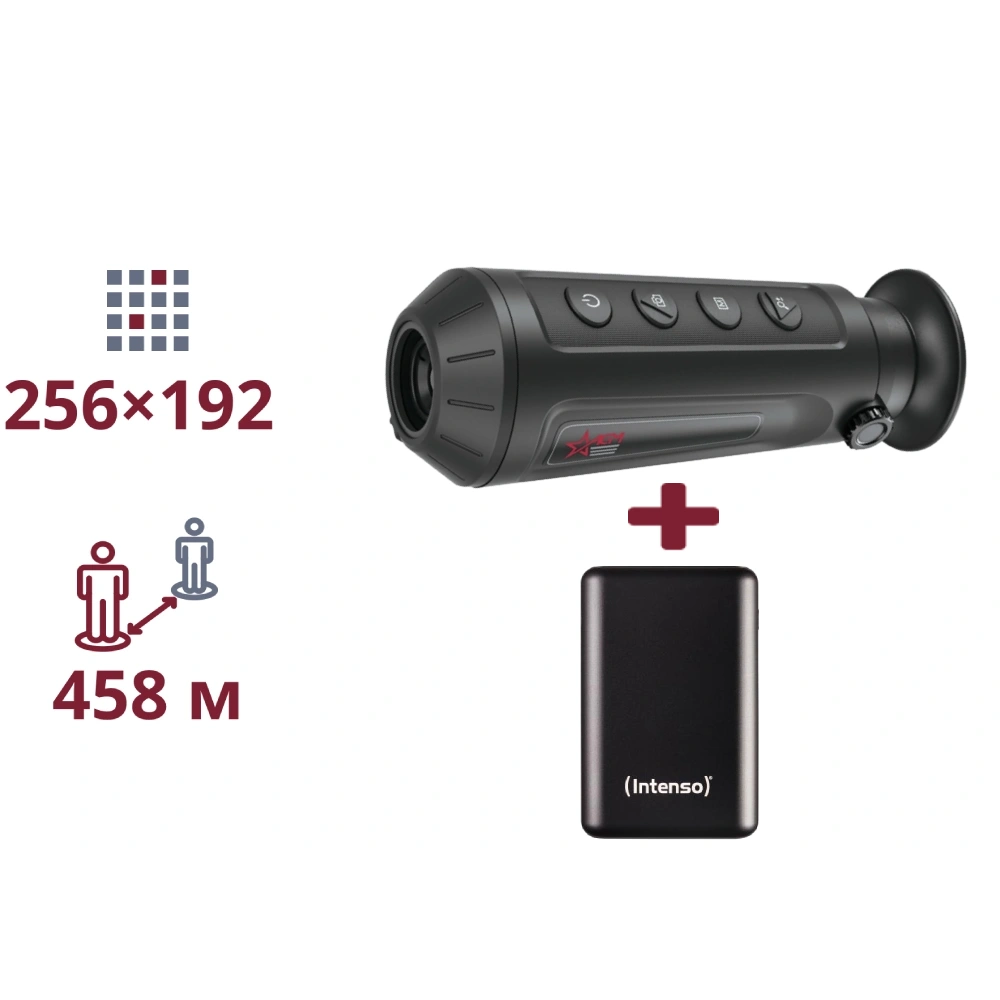 ТЕПЛОВІЗІЙНИЙ МОНОКУЛЯР ТА ПОВЕРБАНК · AGM Taipan TM10-256 + INTENSO Powerbank 2 000 мА•г