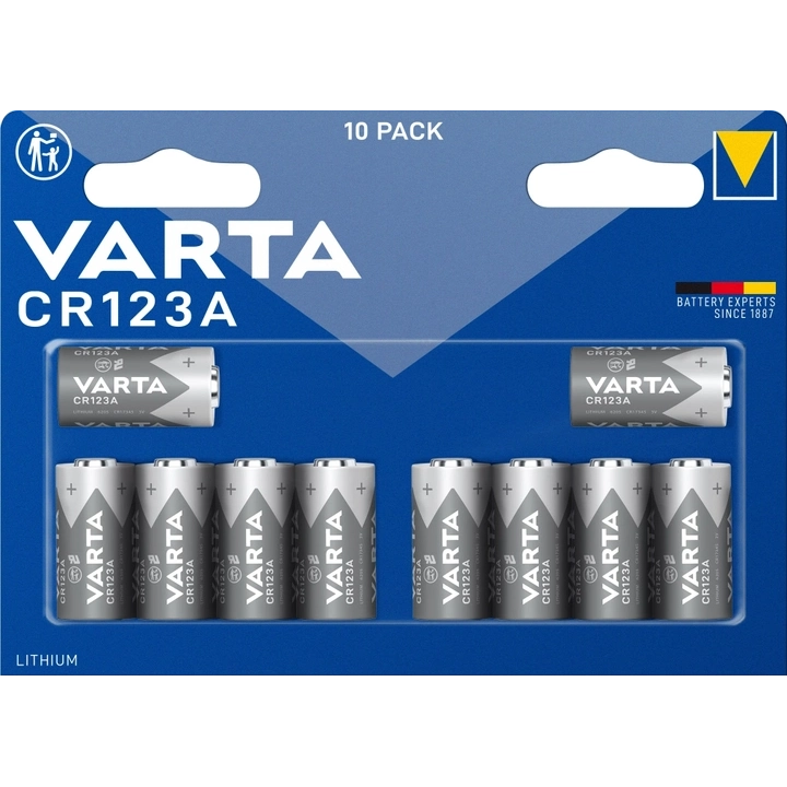 Батарейка 10 шт · VARTA CR 123A BLI 10 LITHIUM