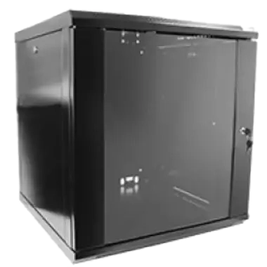 Шафа коммутаційна настінна 12U 600x450 розбірна · Hypernet WMNC-12U-FLAT- BLACK