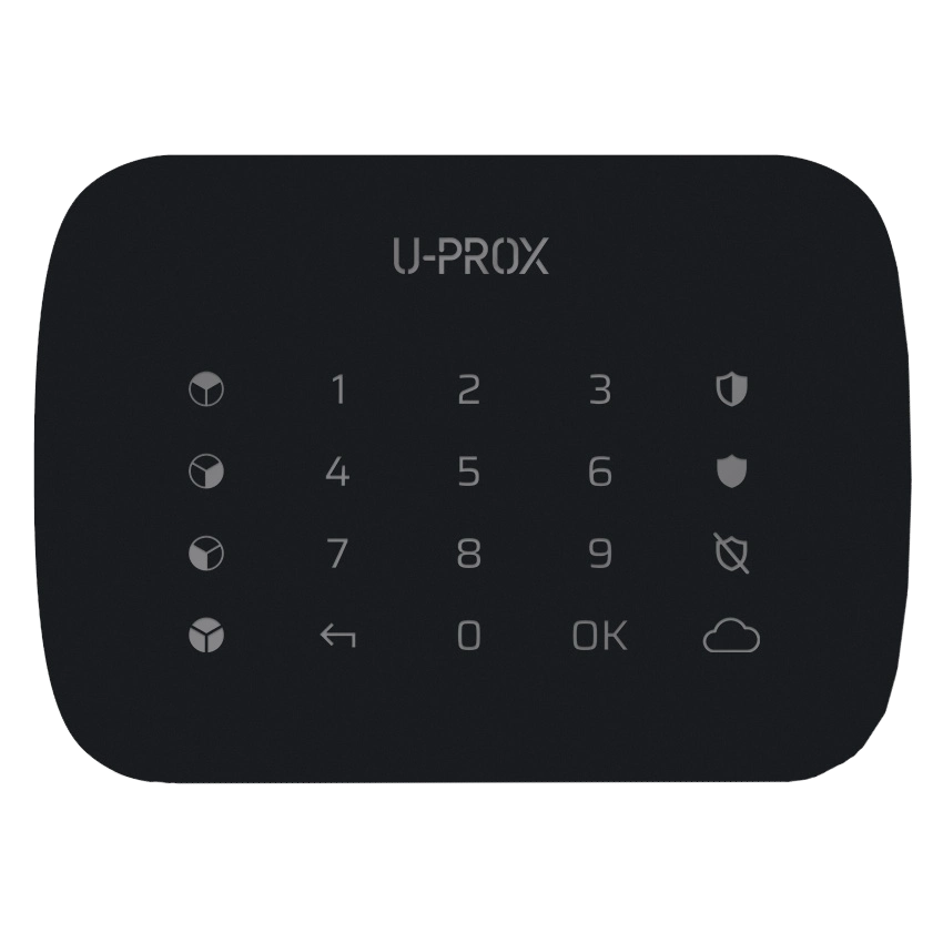 Бездротова сенсорна клавіатура для чотирьох груп · U-Prox Keypad G4 Black