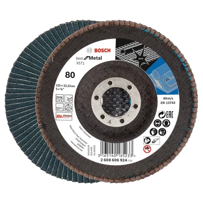 Пелюстковий шліфкруг · Bosch X571 125 мм K80 (2608606924)