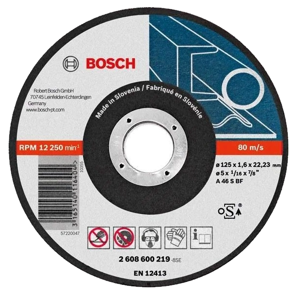 Відрізний круг для металу · Bosch 125 x 1.6 мм (2608600219)