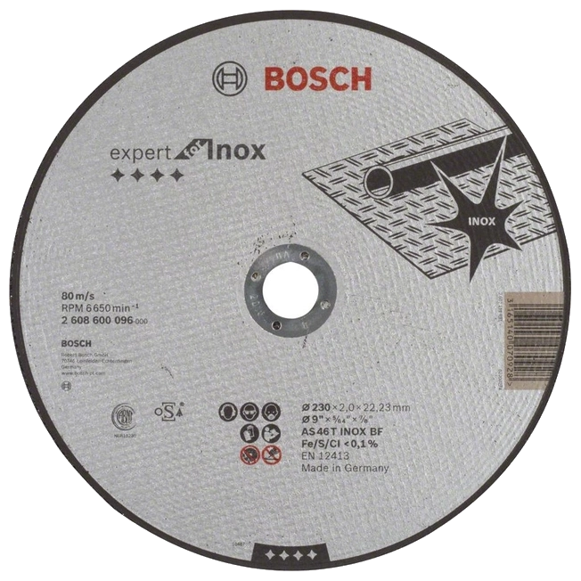 Відрізний круг для нержавіючої сталі · Bosch Expert 230 x 2 мм (2608600096)