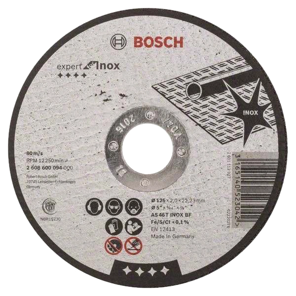 Відрізний круг для нержавіючої сталі · Bosch 125 x 1 мм (2608600549)