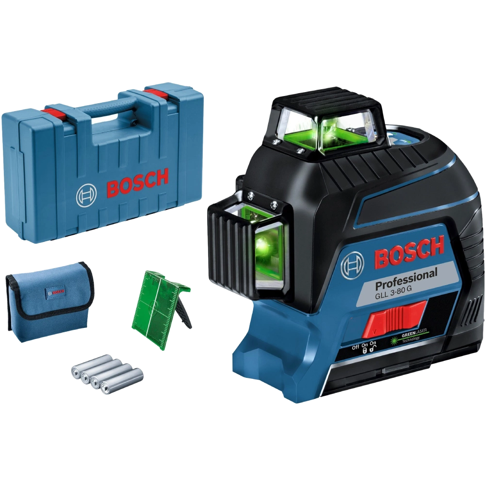 Нівелір лазерний + кейс · Bosch GLL 3-80 G (0601063Y00)