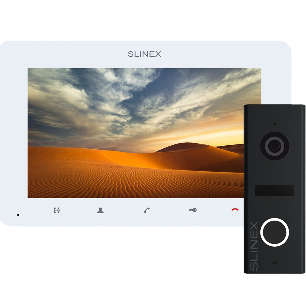 Комплект відеодомофону · Slinex ML-17HD(Black) + SM-07MHD(White)