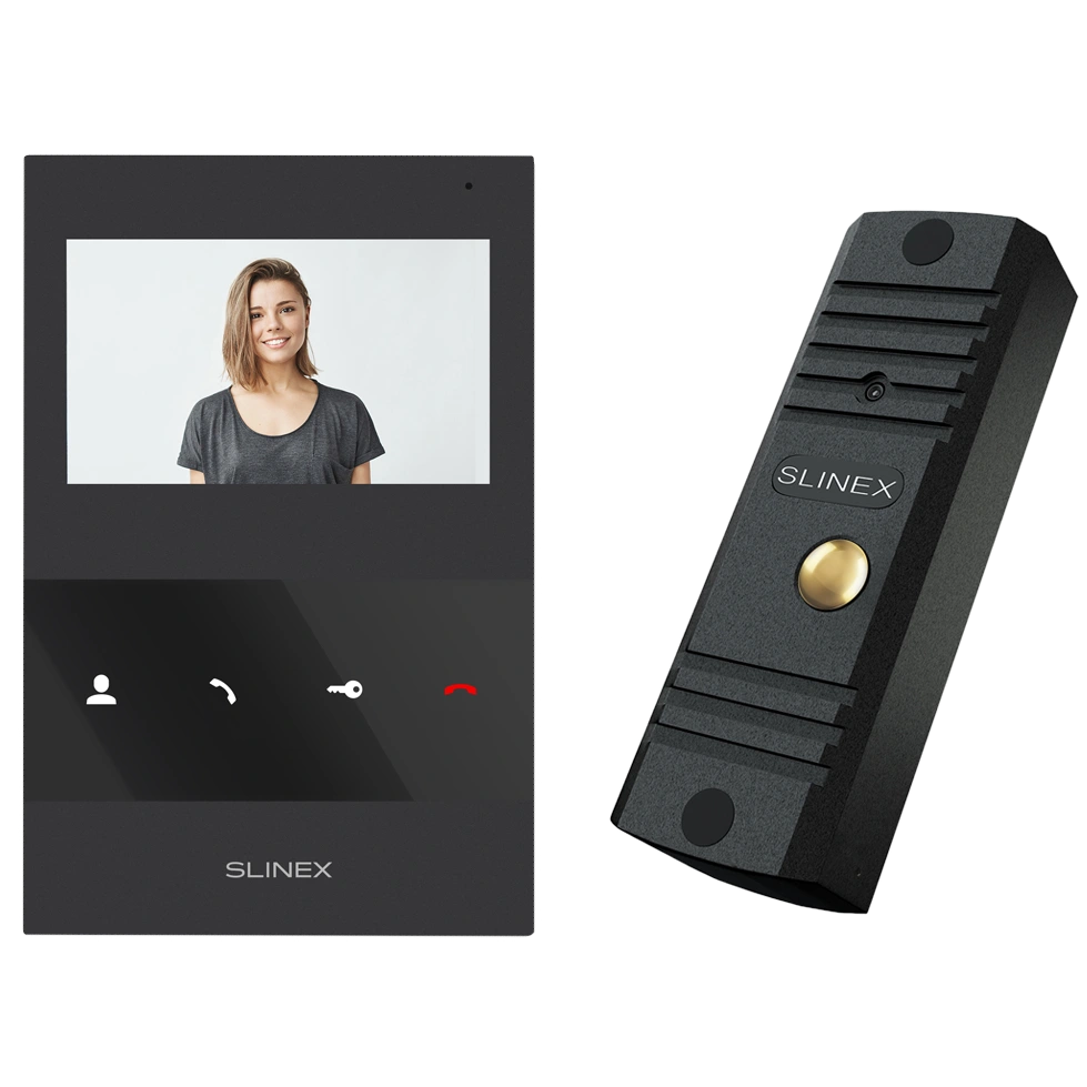 Комплект відеодомофону · Slinex ML-16HD(Black)+SQ-04M(Black)