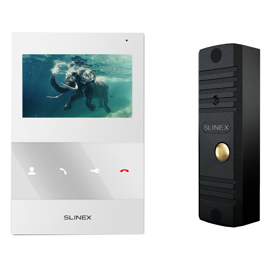 Комплект відеодомофона · Slinex SQ-04M(White) + ML-16НR(Black)