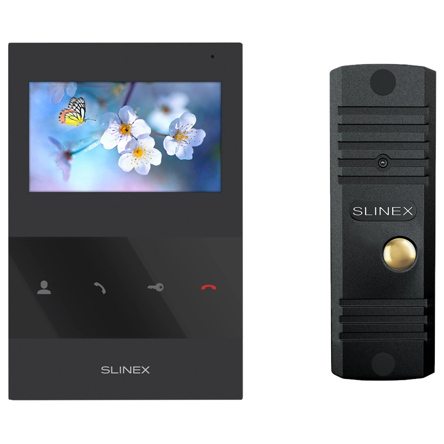 Комплект відеодомофону · Slinex SQ-04(Black)+ML-16НD(Black)