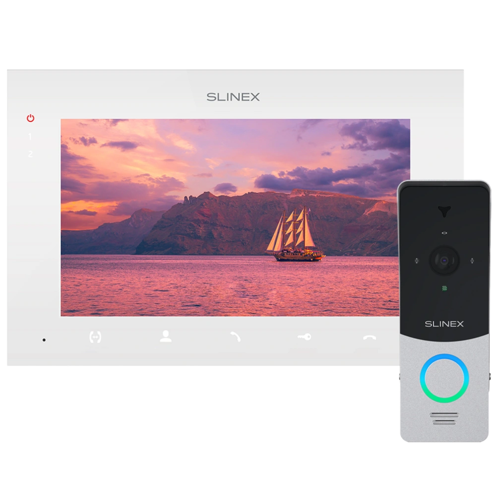 Комплект відеодомофону · Slinex ML-20HD(Black)+SQ-07MTHD(White)
