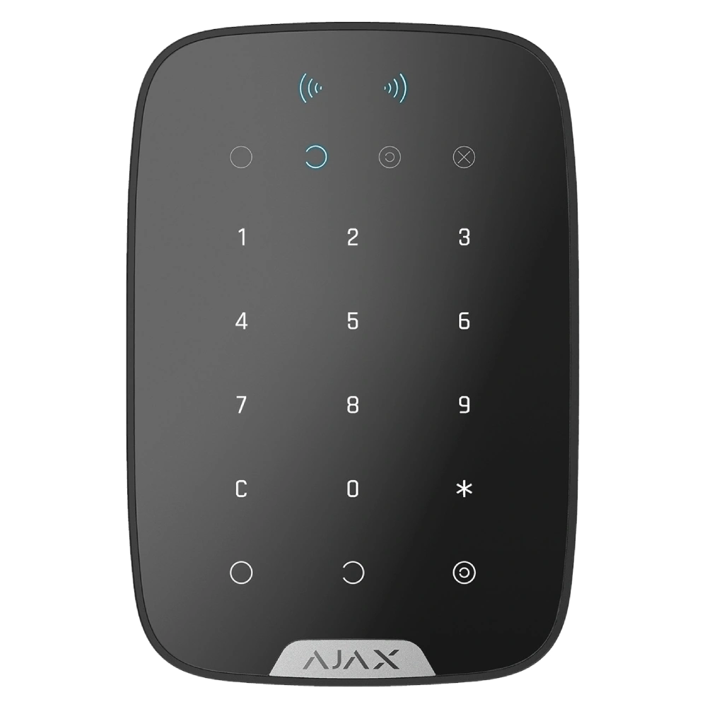 Superior Keypad Plus black Jeweller · Бездротова клавіатура з підтримкою захищених карток і брелоків Ajax