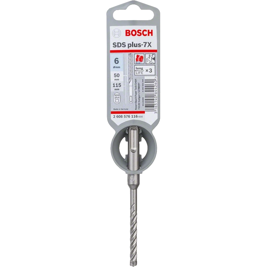Бур д/арм.бетону · Bosch SDS Plus-7X 6x50x115 мм