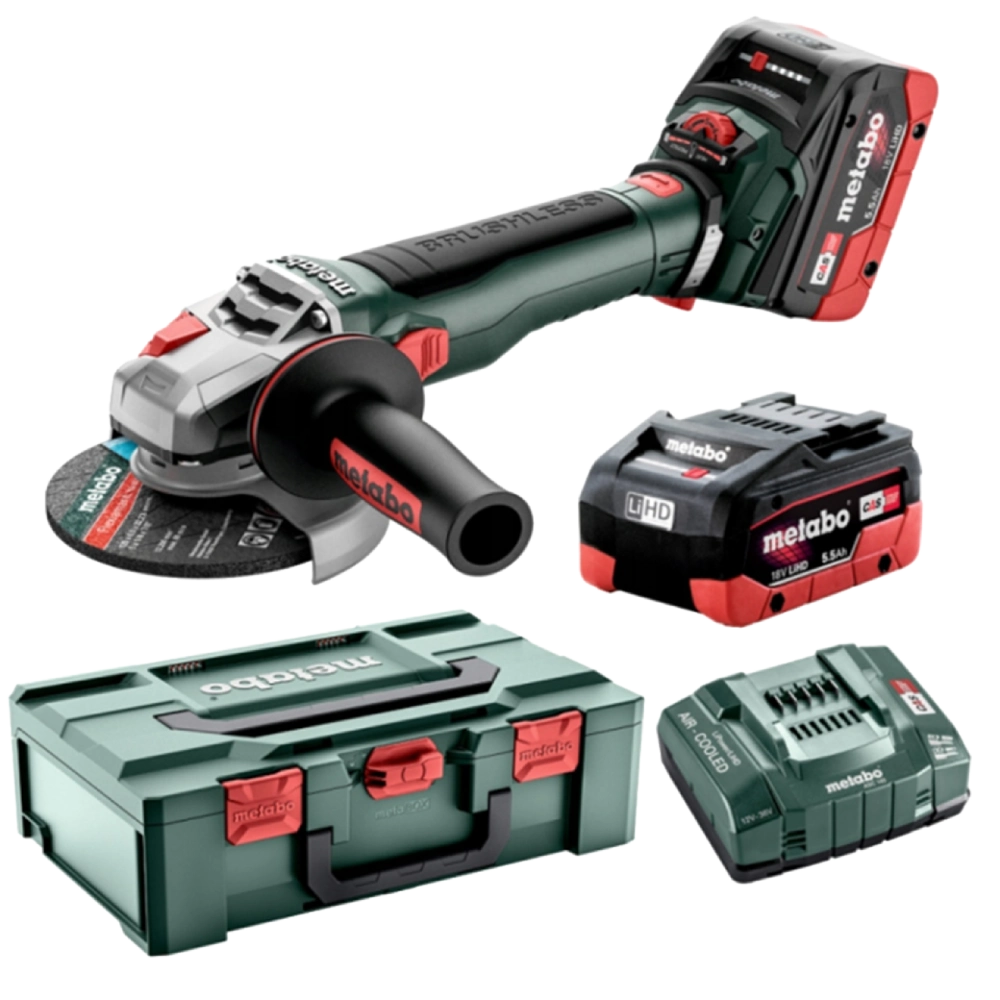Акумуляторна кутова шліфувальна машина · Metabo WVB 18 LT BL 11-125 Quick (613057660)