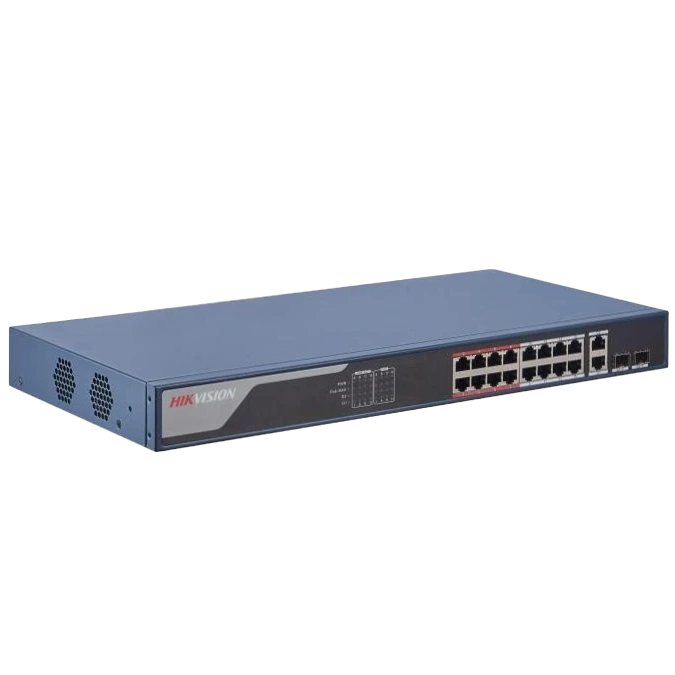 Комутатор 16 портів керований · Hikvision DS-3E1318P-EI PoE