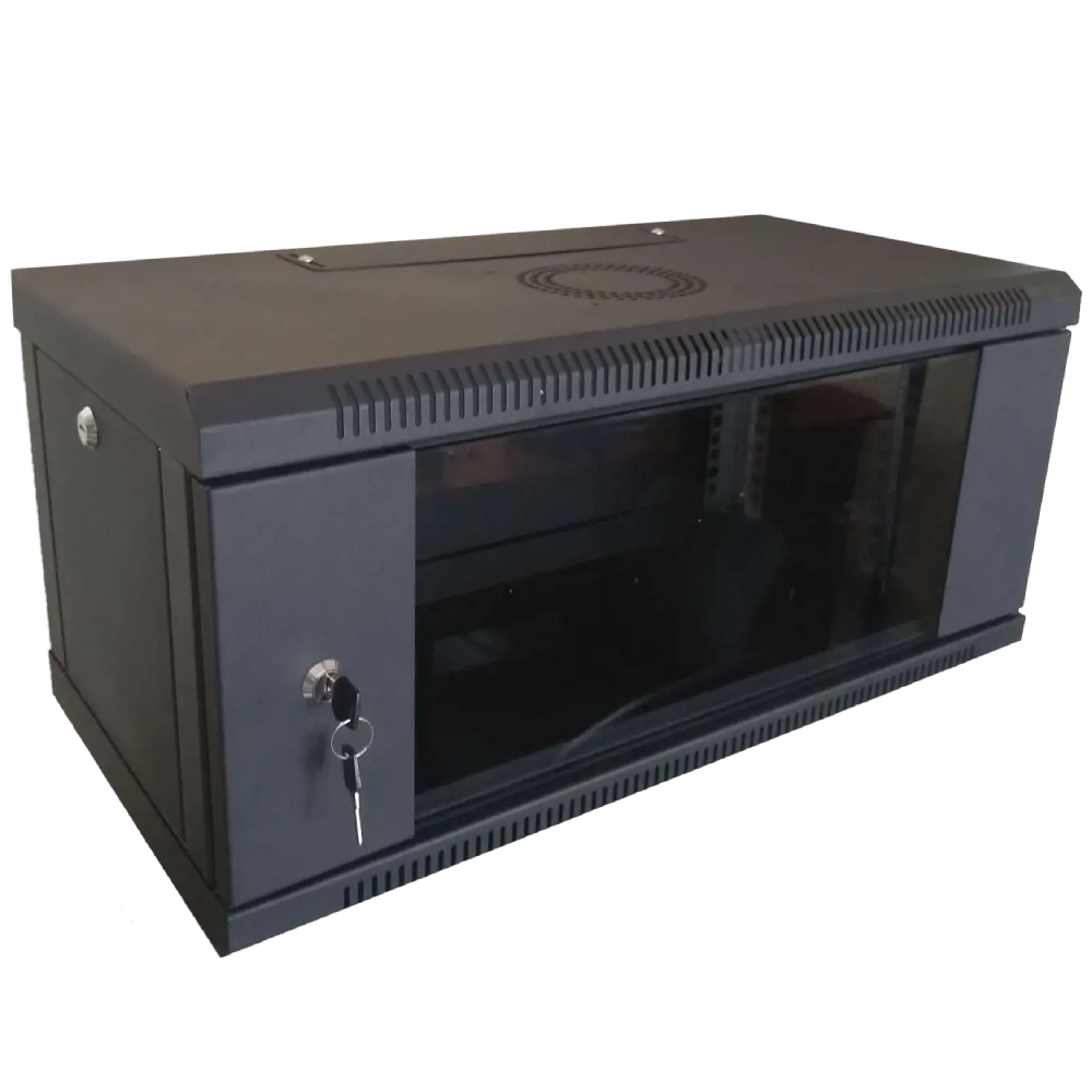 Шафа коммутаційна настінна 4U 600x450 · Hypernet WMNC-4U-FLAT-BLACK