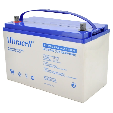 Свинцево-кислотна акумуляторна батарея · Ultracell UCG100-12 100А•г 12В гелева