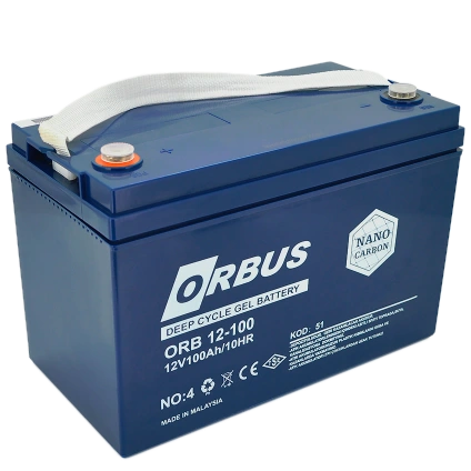 Свинцево-кислотна акумуляторна батарея · ORBUS CG12100 100А•г 12В гелева