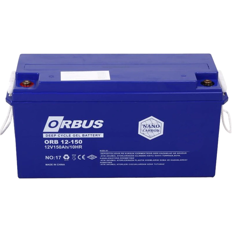 Свинцево-кислотна акумуляторна батарея · ORBUS CG12150 150A•г 12В гелева