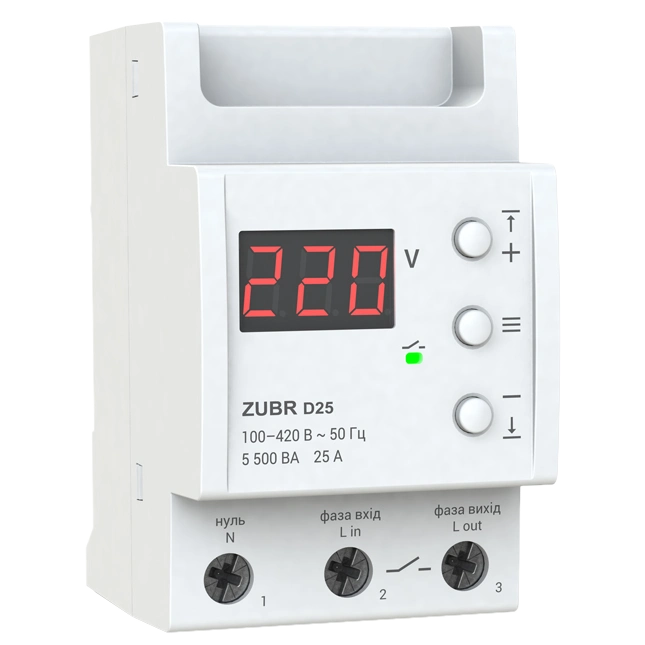 Реле напруги · ZUBR D25