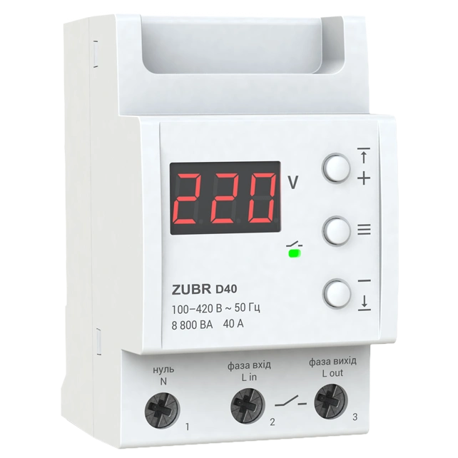 Реле напруги · ZUBR D40