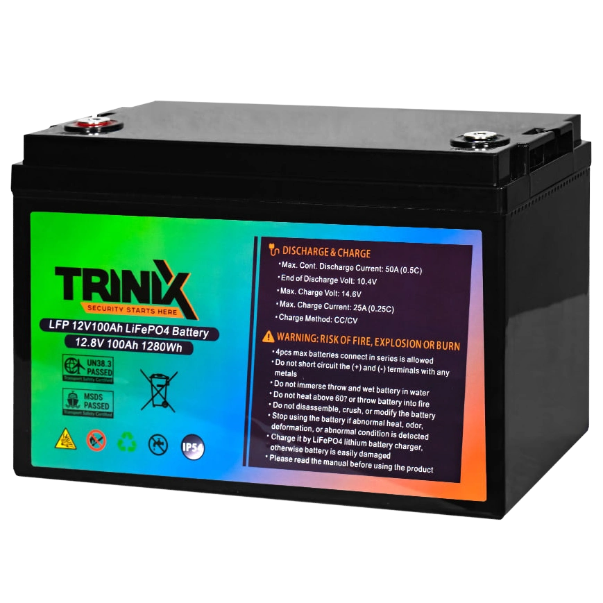 Акумуляторна батарея · TRINIX LiFePo4 100 Ah 12V