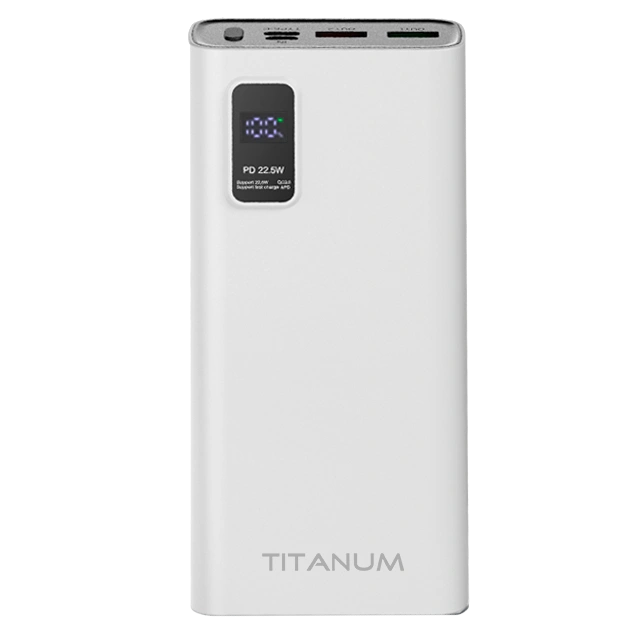 Повербанк · TITANUM 727S White 20 000 мА•г