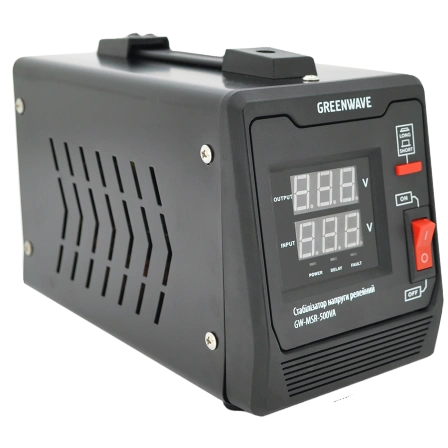 Стабілізатор напруги релейний 1xShuko, DC140-260V, AC220, BOX, Q · Green Wave Mauser 500VA (350Вт)