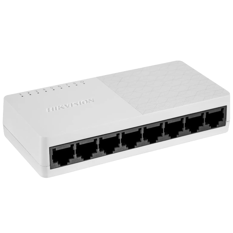 Комутатор 8 портів некерований · Hikvision DS-3E0108D-O