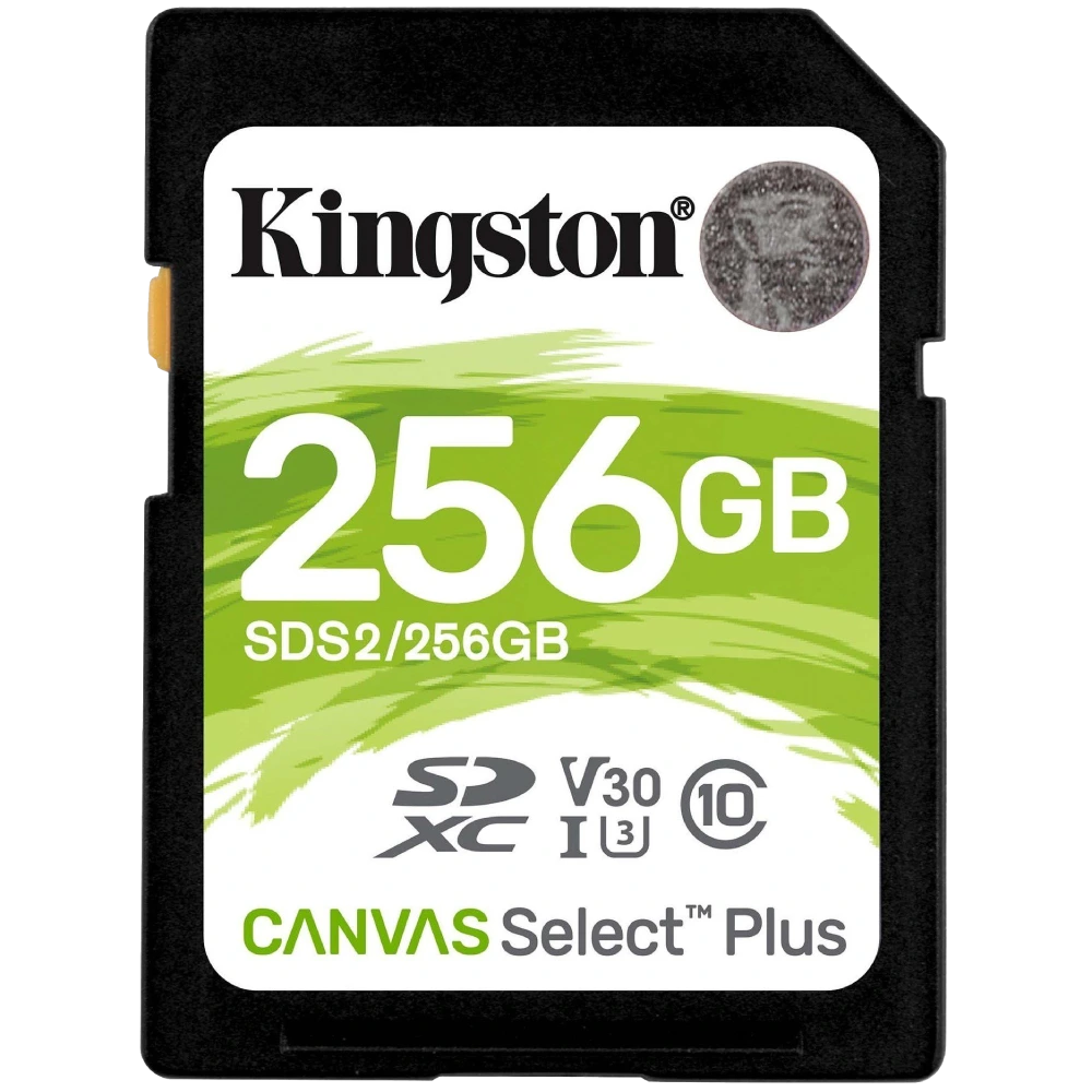 Карта пам'яті SDXC · Kingston Canvas Select Plus 256Гб 100R C10 UHS-I U3 V30