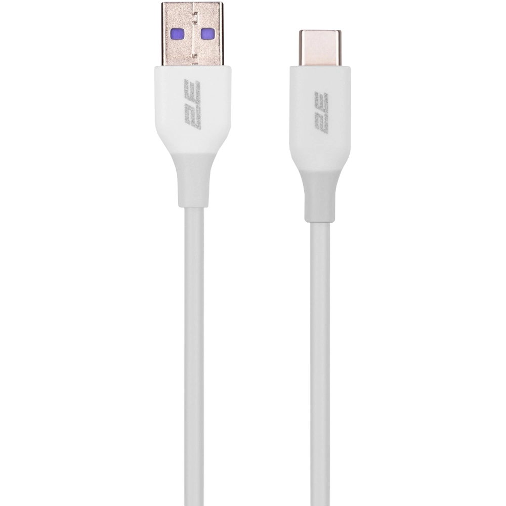 Кабель заряджання/синхронізації 1м білий · 2E Type-C, Glow USB-A > USB-C