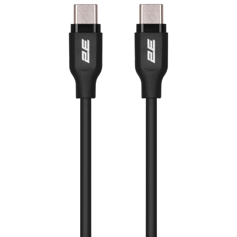 Кабель заряджання/синхронізації 1м 60Вт чорний · 2E Type-C Glow USB-C > USB-C