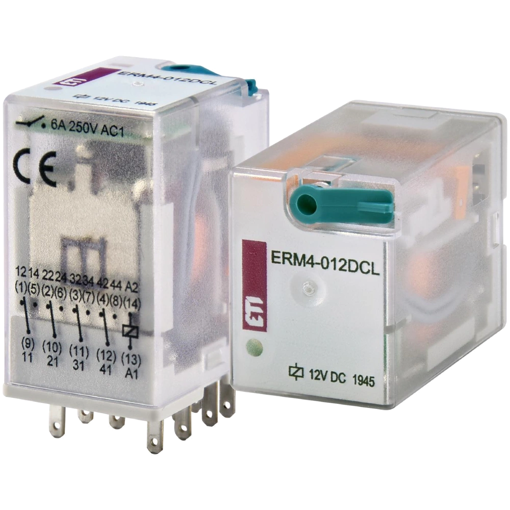 Реле електромеханічне · ЕТІ ERM4-012DCL 4p