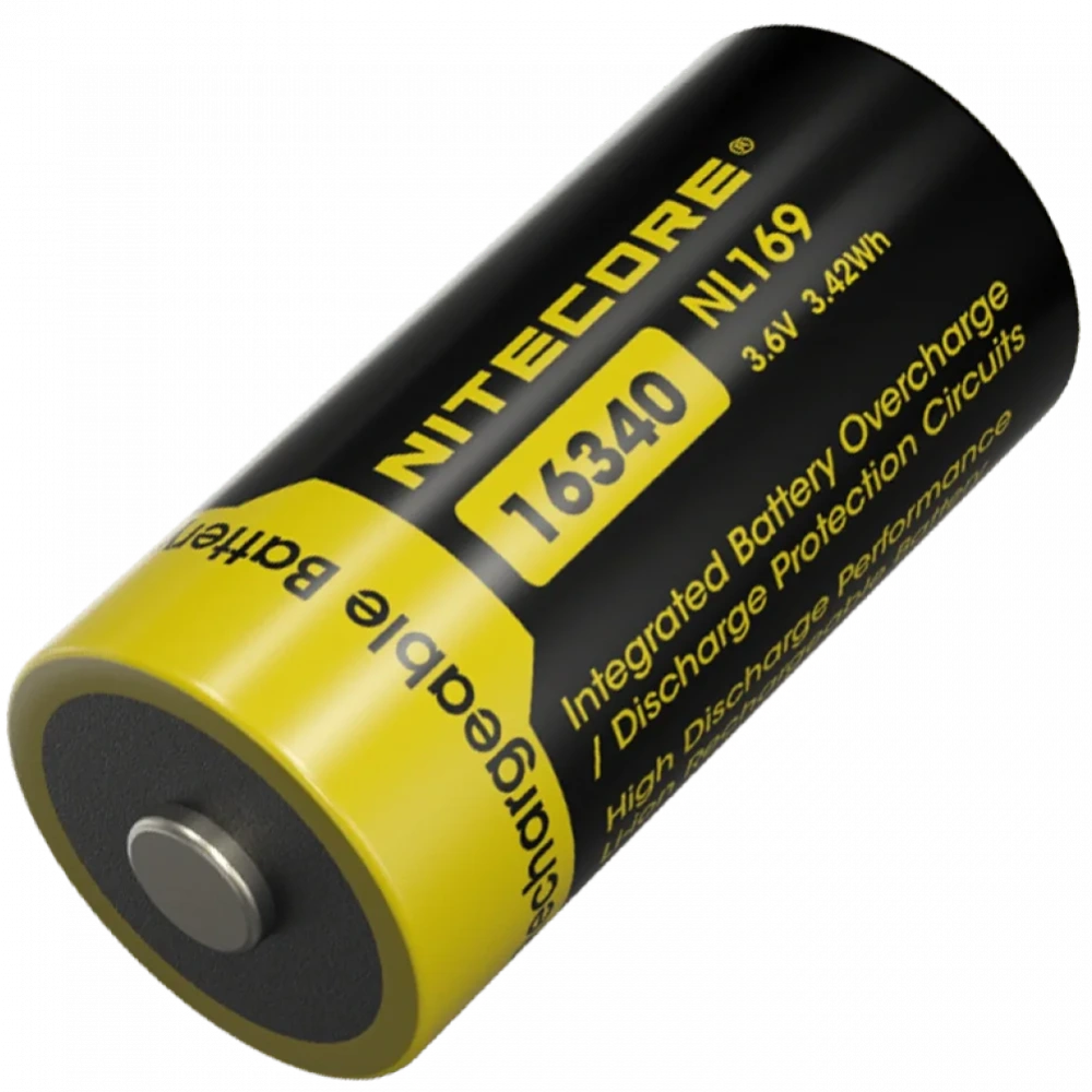 Акумулятор літієвий · Nitecore NL169 Li-Ion CR123A 3.6V (950mAh)