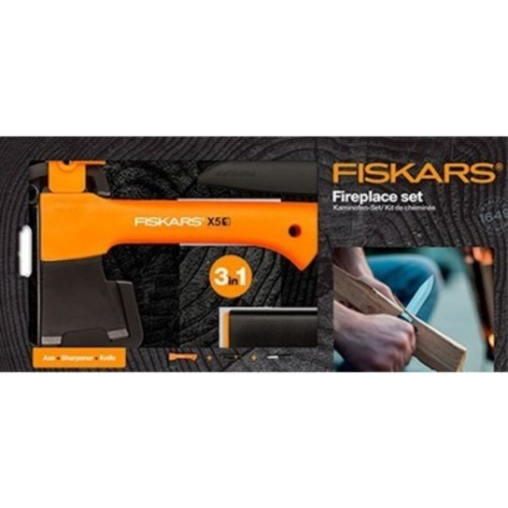 Подарунковий набір (сокира + ніж + точилка) · Fiskars XXS X5 1015617 1057913