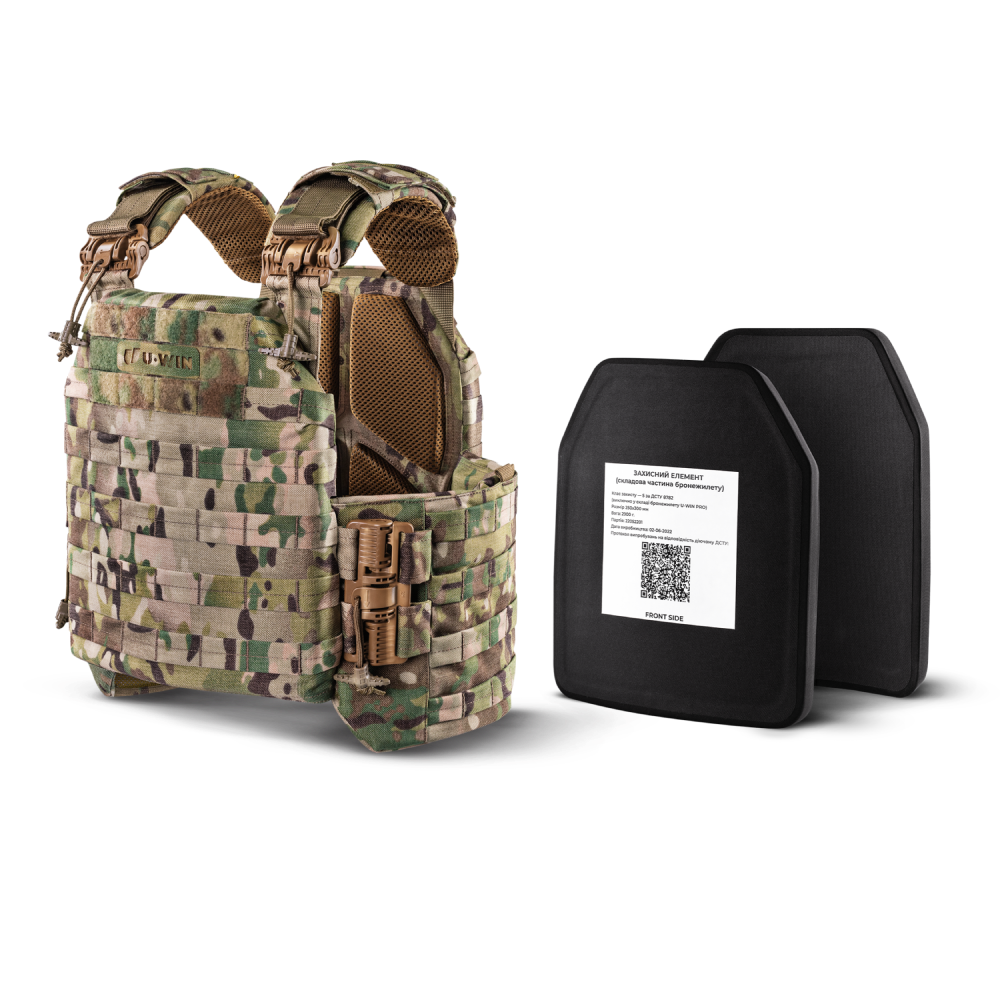 Бронежилет 5 класу захисту · U-WIN PRO Cordura 1000 зі швидким скиданням з камербандами