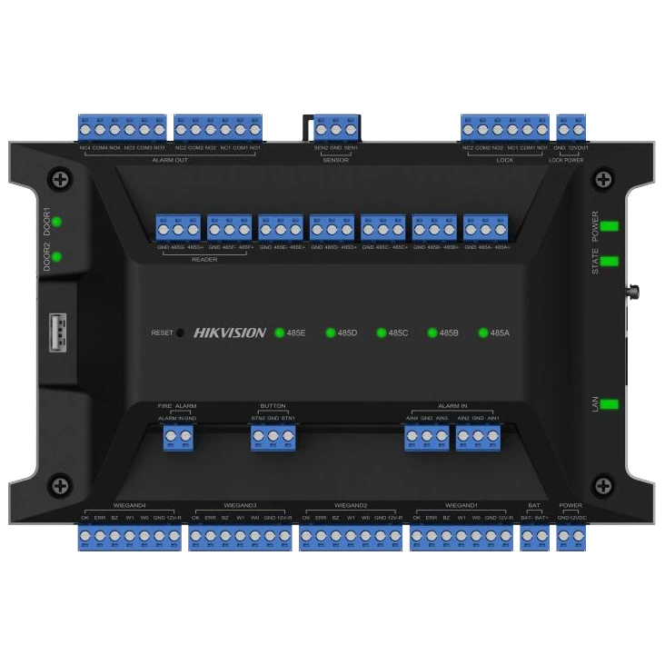 Контролер для двох дверей · Hikvision DS-K2702X(P)