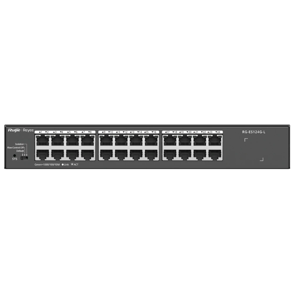 Комутатор 24 порти некерований · Ruijie Reyee RG-ES124G-L