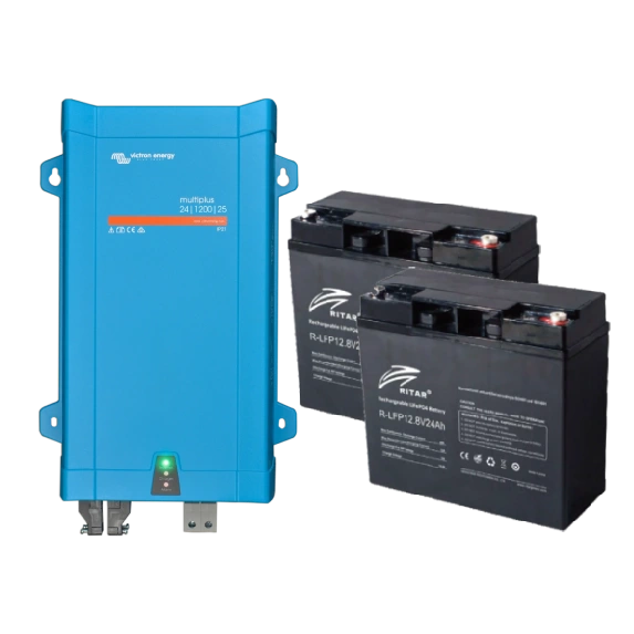 Система безперебійного живлення 614Вт●год · Victron Energy + Ritar 1.20кВт