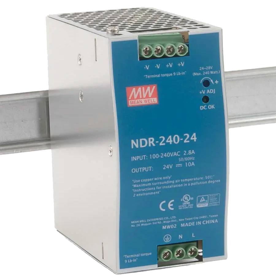 Блок живлення · Mean Well NDR-240-24 24В 10А на Din-рейку