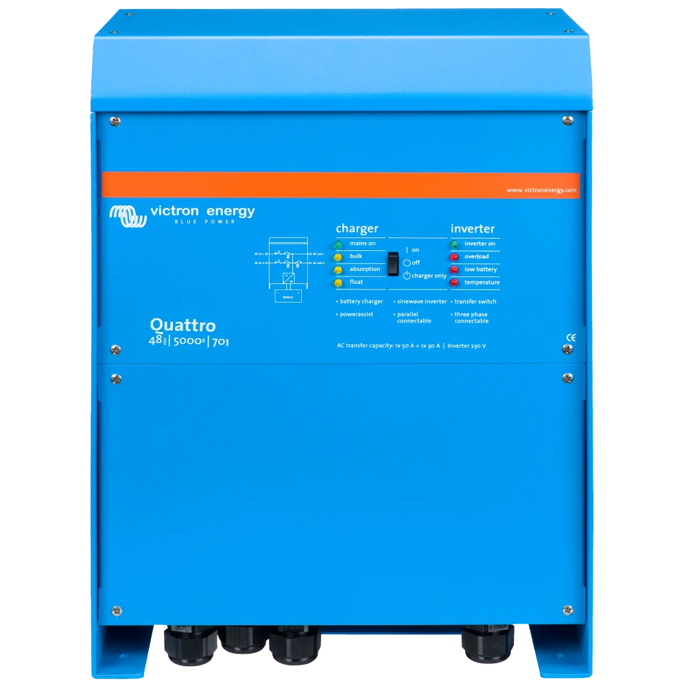 Інвертор · VictronEnergy Quattro 48/5000/70-100/100 однофазний чиста синусоїда