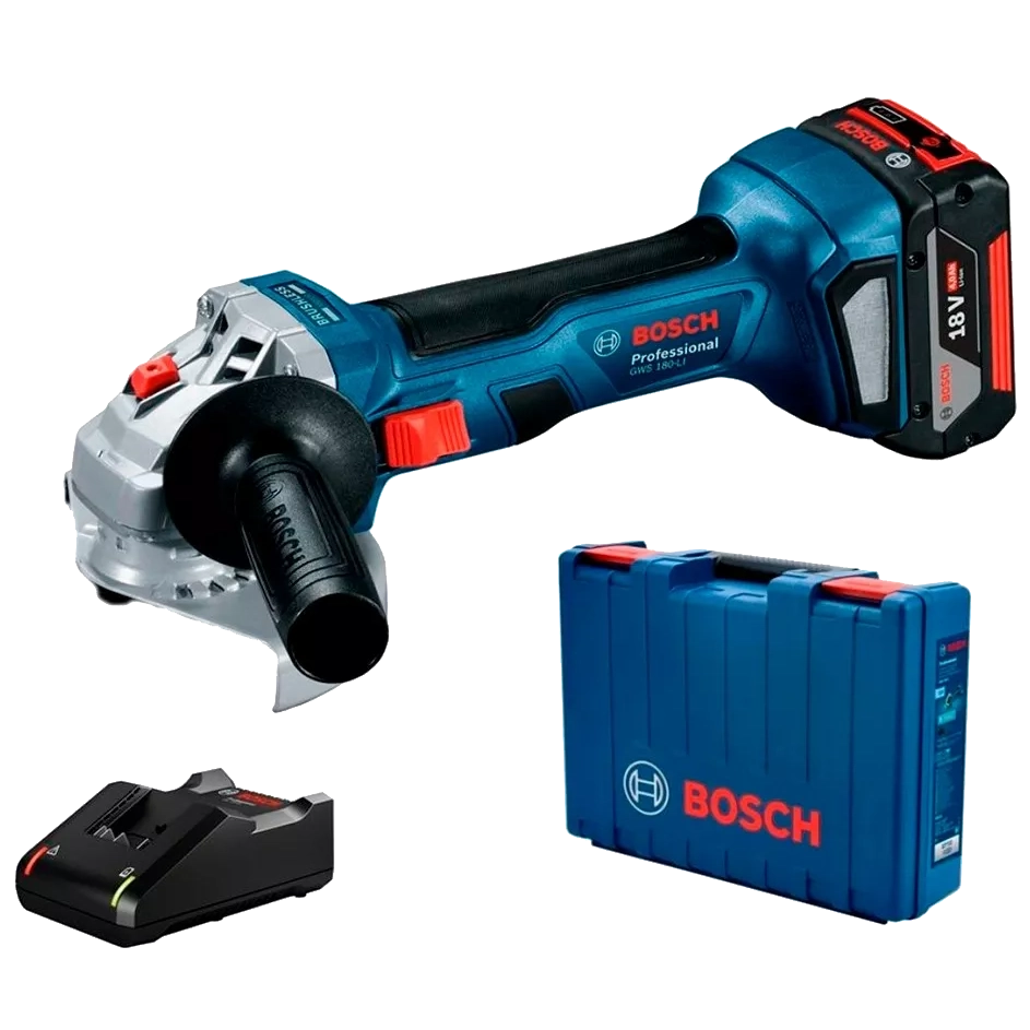 Акумуляторна кутова шліфувальна машина · Bosch Professional GWS 180-LI (06019H9025)