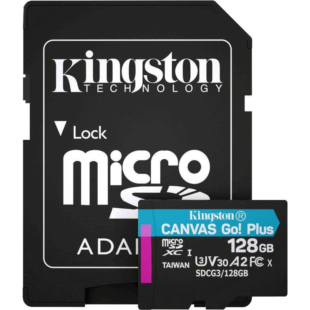Модуль флеш-пам'яті · Kingston 128GB microSDXC A2 U3 V30 + ADP