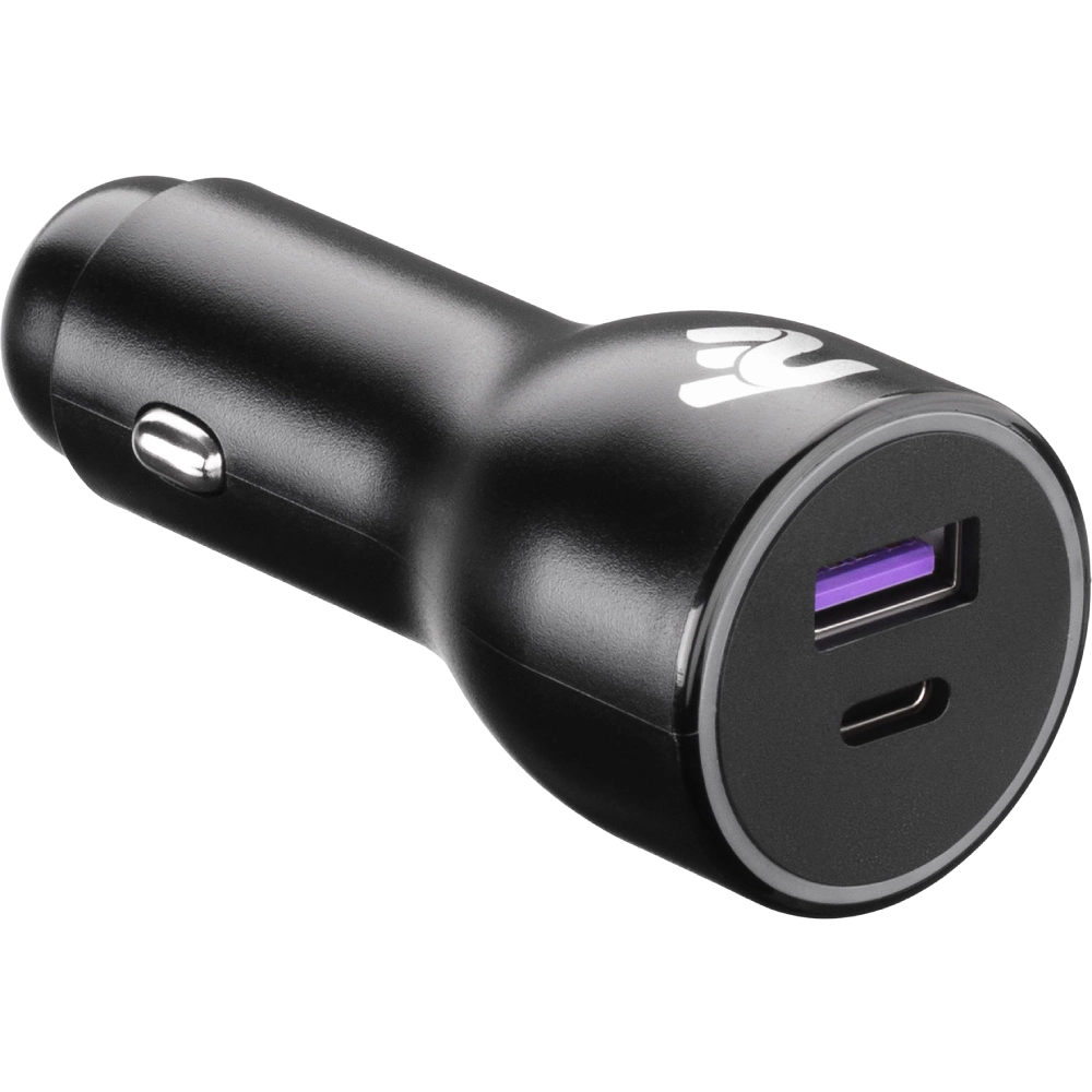 Зарядний пристрій автомобільний · 2E Dual USB Car Charger 38W USB-C Black (2E-ACR18PDQC-B)