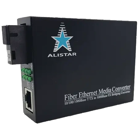 Медіаконвертор · ALISTAR X3G 1G 10/100/1000BASE-T RJ-45 - 1000BASE-LX 1SM WDM SC 20KM TX1310/RX1550nm