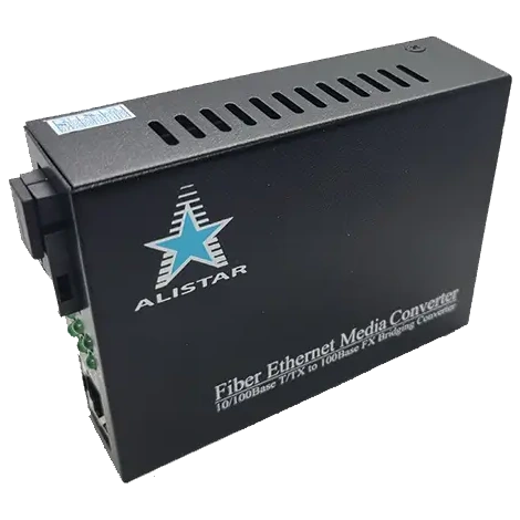 Медіаконвертор · ALISTAR X3S 100M 10/100BASE-T RJ-45 - 100BASE-FX 1SM WDM SC 20KM TX1310/RX1550nm LFP