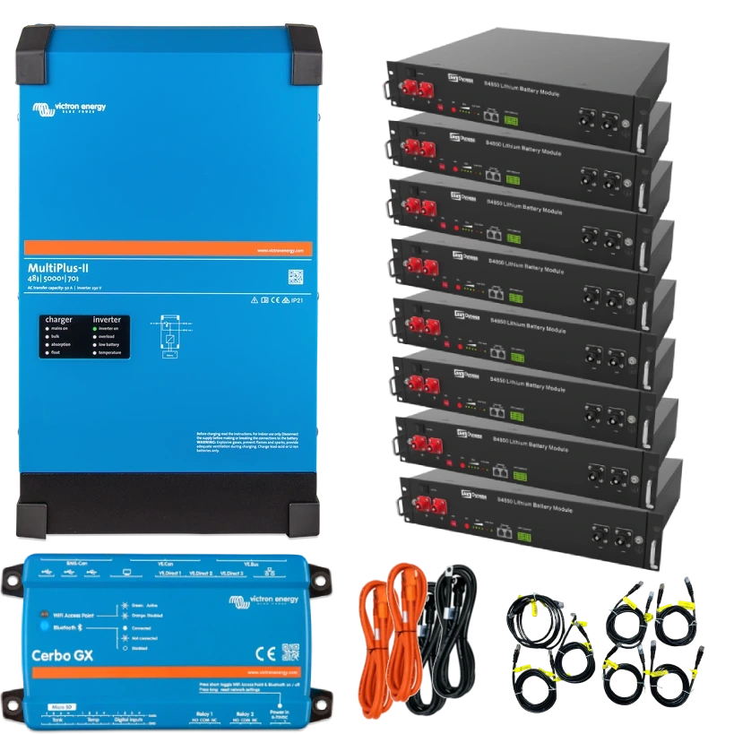Система безперебійного живлення однофазна · VictronEnergy MultiPlus-II + Dyness 4кВт 19.2кВт•г