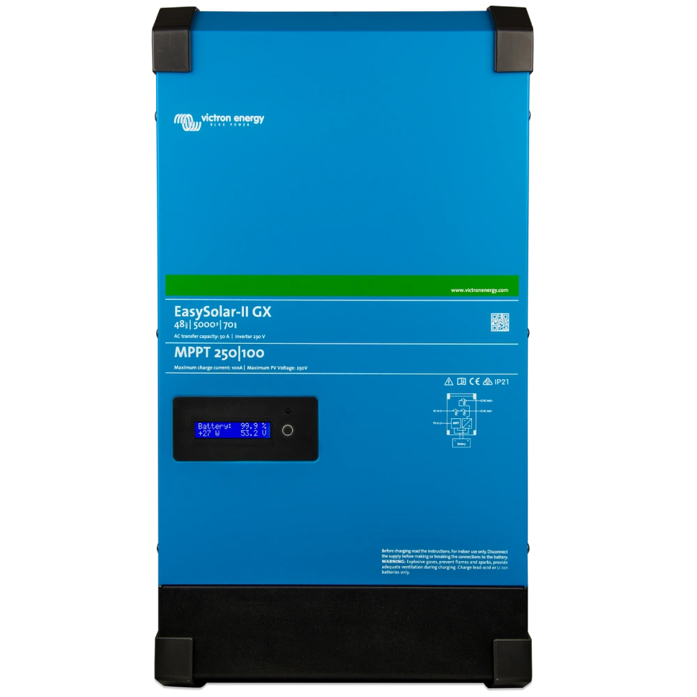 Інвертор · Victron Energy EasySolar-II 48/5000/70-50 MPPT 250/100 GX однофазний чиста синусоїда