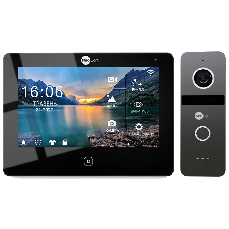 Комплект відеодомофона · Neolight NeoKIT HD Pro WF B/Graphite