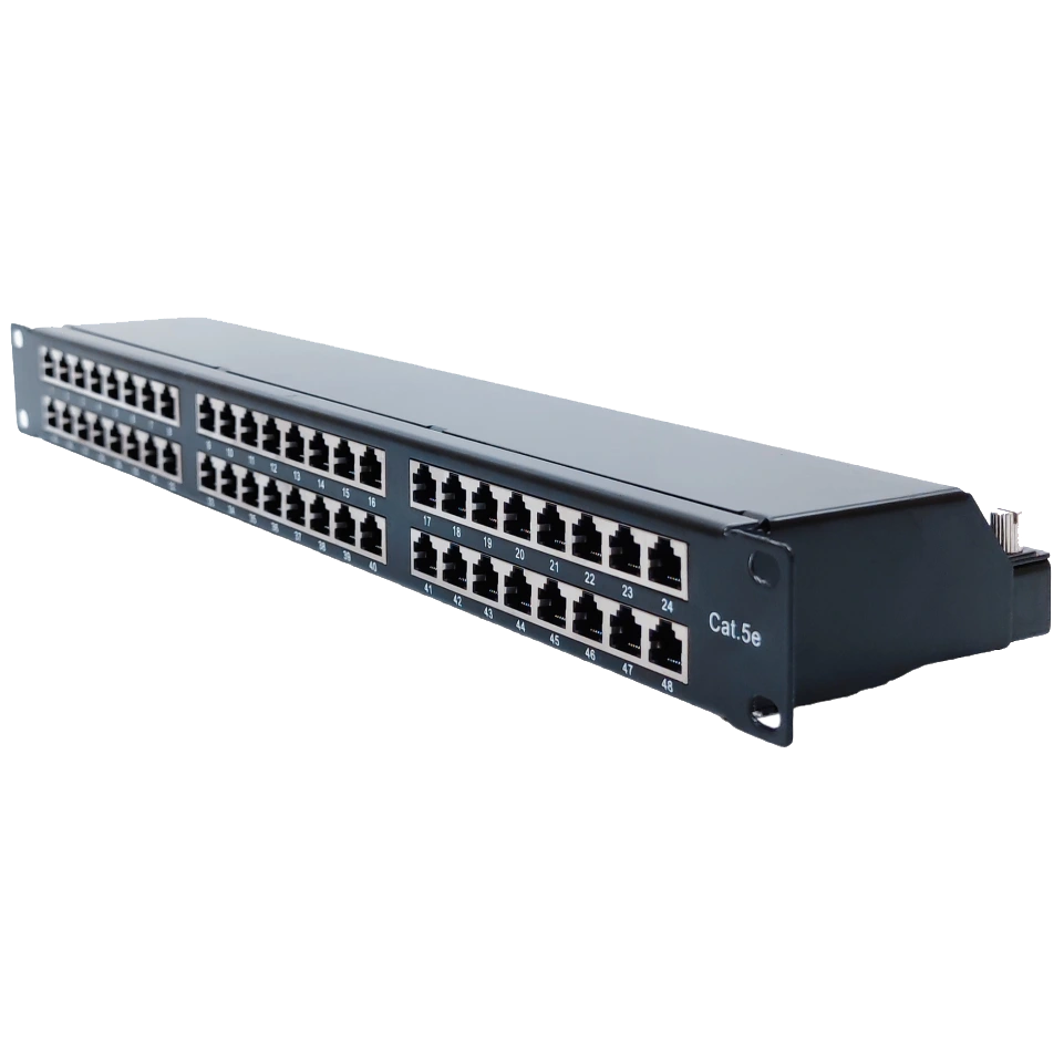 Патч-панель 19" type кат. 5e · LW 1U STP 48xRJ-45 Dual IDC