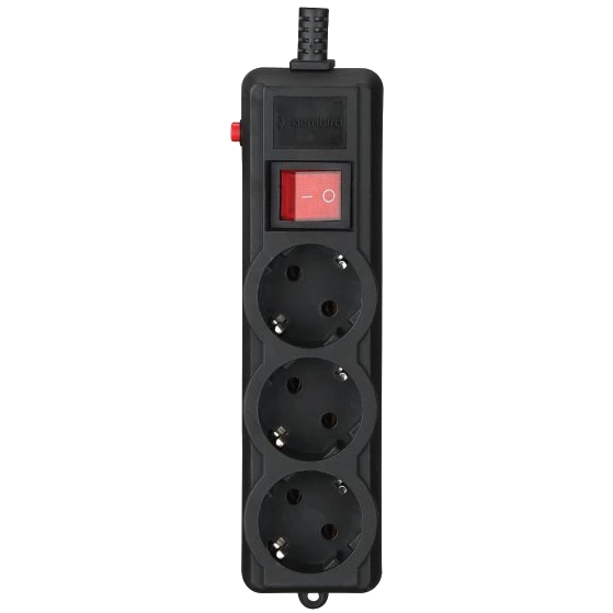 Мережевий фільтр 3 м кабель 3 розетки · Gembird SPG3-G-10B-PRO